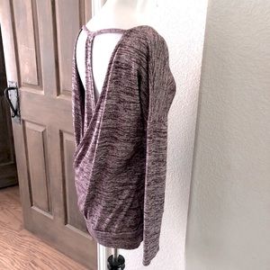 Athleta Top Workout Exercise Space Dye Swing Small Athleisure Comfort Open Back